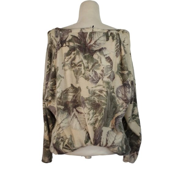 Small TWINSET Simona Barbieri Earth Tone Sweater Swoop Neck Angora Blend Ivory - Picture 3 of 6